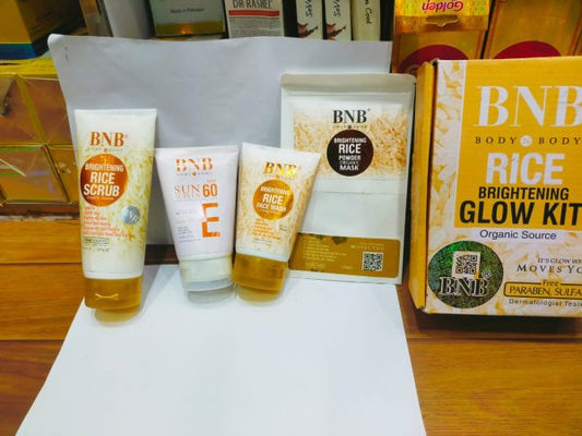 4 In 1 Bnb-rice Whitening And Glowing Facial Kit