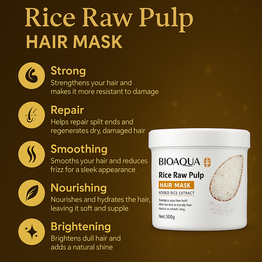 BIOAQUA Rice Raw Pulp Hair Mask – 500g