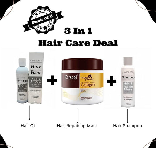 Havelyn Complete Hair Care Set – Hair Oil+Shampoo & Keratin Hair Mask