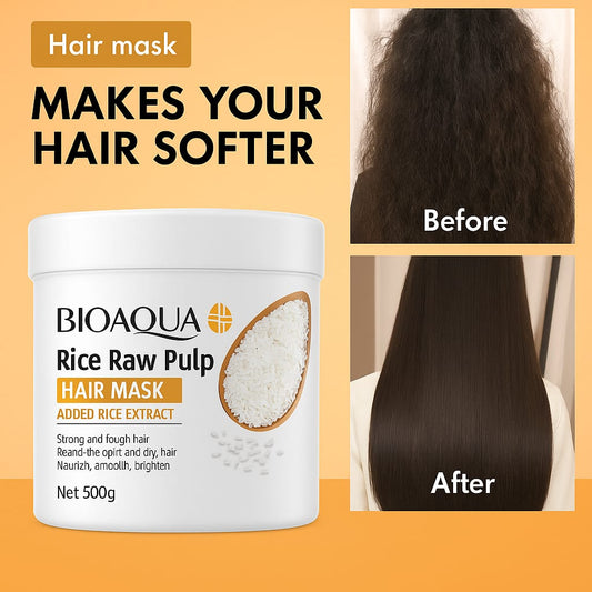 BIOAQUA Rice Raw Pulp Hair Mask – 500g