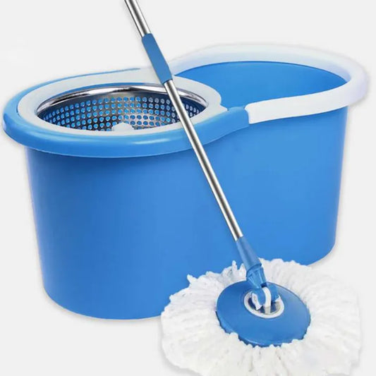 Easy Spin Mop Set Steel Bucket 1 Extra Refill Free  – 360 Degree